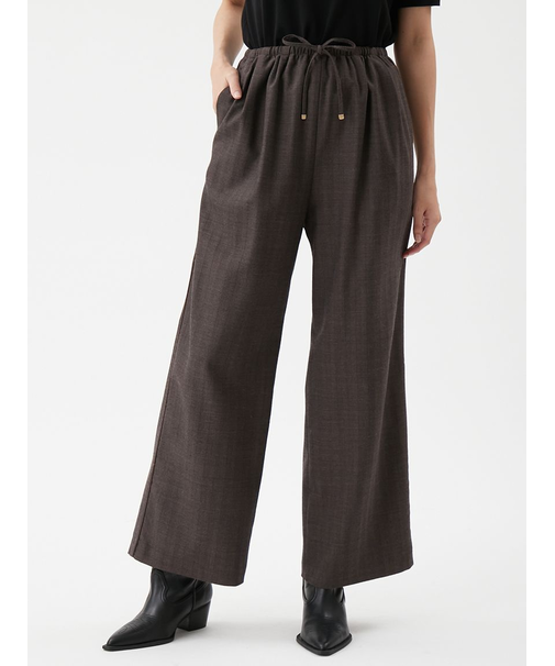 ウエストゴムヘリンボーンイージーパンツ