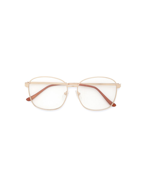 ビッグメタルスリムフレームダテメガネ