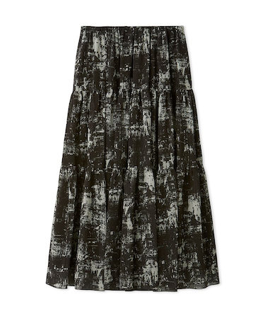 ティアードアンティークプリントスカート