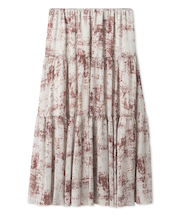 ティアードアンティークプリントスカート