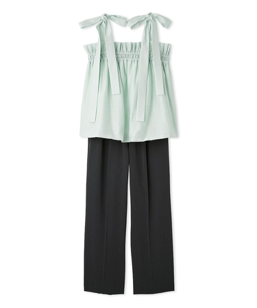 【セットアイテム】ペプラムキャミブラウス×パンツ SET UP