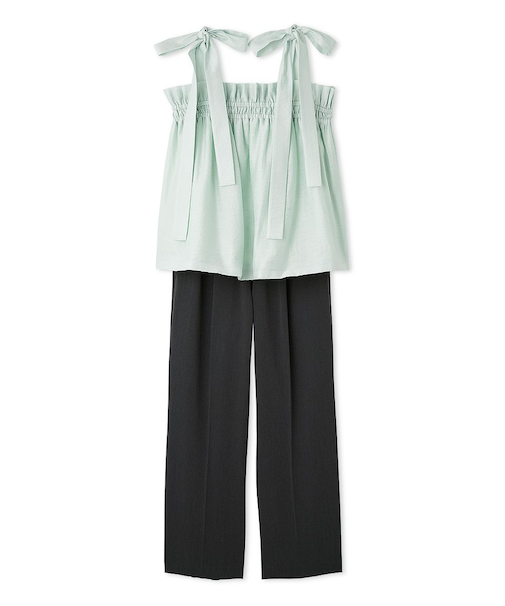 【セットアイテム】ペプラムキャミブラウス×パンツ SET UP