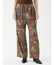 ボタニカル柄ウエストゴムイージーパンツ