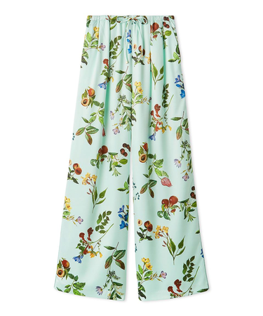 ボタニカル柄ウエストゴムイージーパンツ