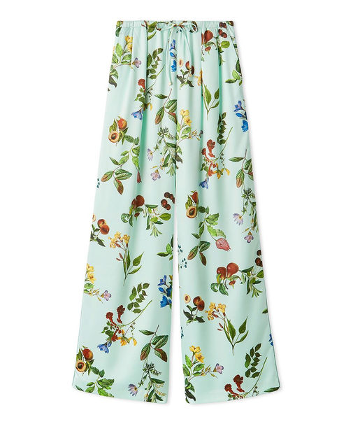 ボタニカル柄ウエストゴムイージーパンツ