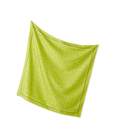 小花柄ラインスカーフ