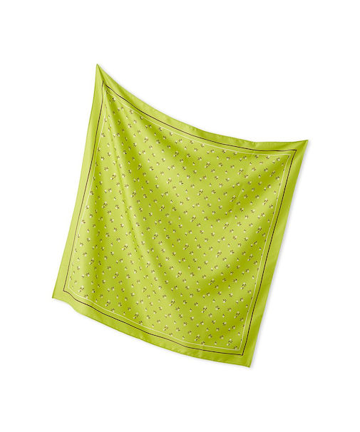 小花柄ラインスカーフ