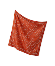 小花柄ラインスカーフ