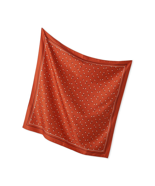 小花柄ラインスカーフ