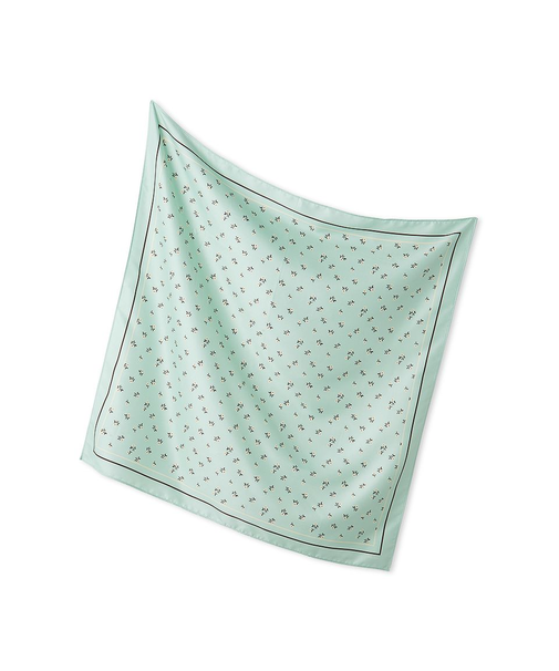 小花柄ラインスカーフ