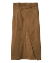 【セットアップ対応】スウェードアシメストレートスカート