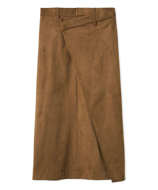 【セットアップ対応】スウェードアシメストレートスカート