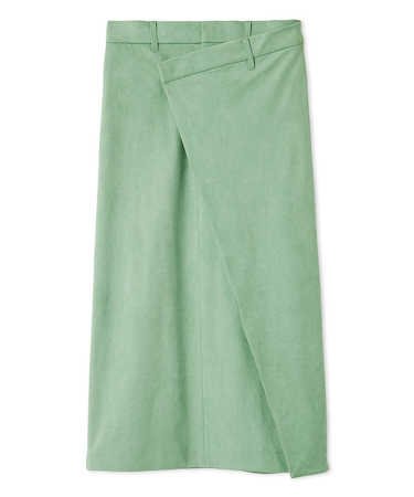 【セットアップ対応】スウェードアシメストレートスカート