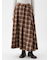 シャギーチェックタックマキシスカート