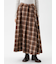 シャギーチェックタックマキシスカート