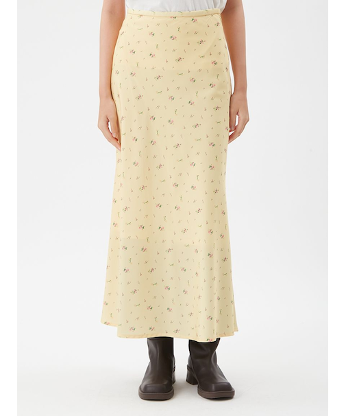 小花柄プリントナロースカート