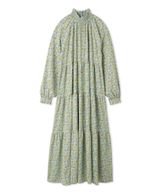 フラワープリントティアードワンピース