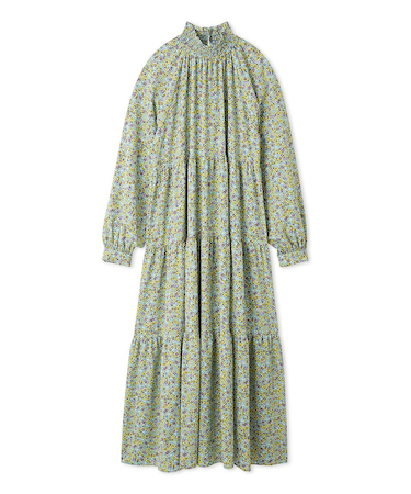 フラワープリントティアードワンピース