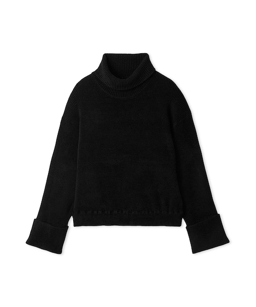 セットアップ対応】モールヤーンタートルニットプルオーバー｜ミラ