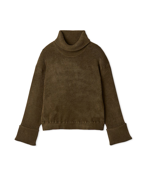 セットアップ対応】モールヤーンタートルニットプルオーバー｜ミラ