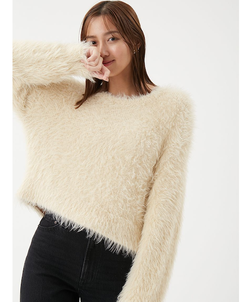 キラキラシャギーニット