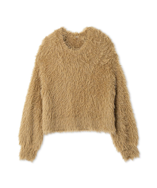 キラキラシャギーニット