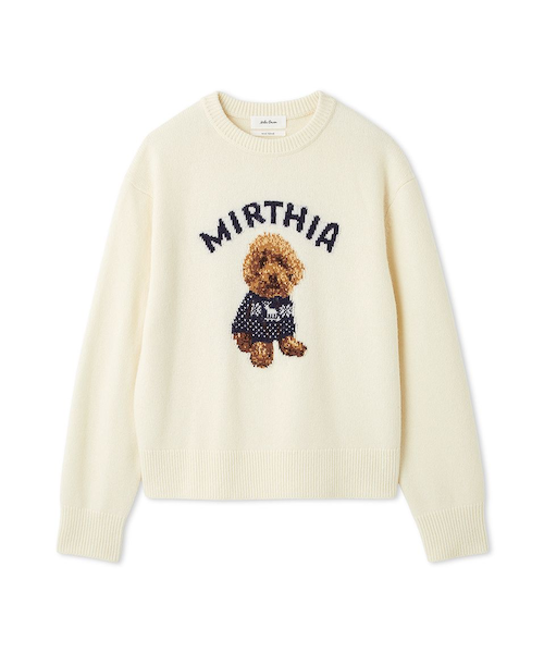 トイプードルクルーネックジャガードニット｜ミラオーウェンの通販
