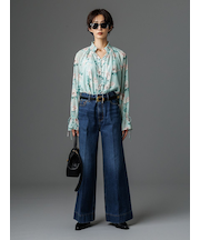 フラワープリントブラウス