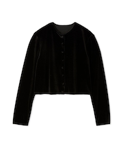 くるみ釦コンパクトベロアカーディガン