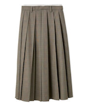 ダブルウエストランダムプリーツスカート