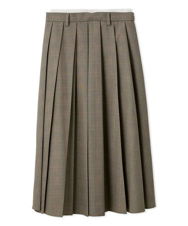 ダブルウエストランダムプリーツスカート