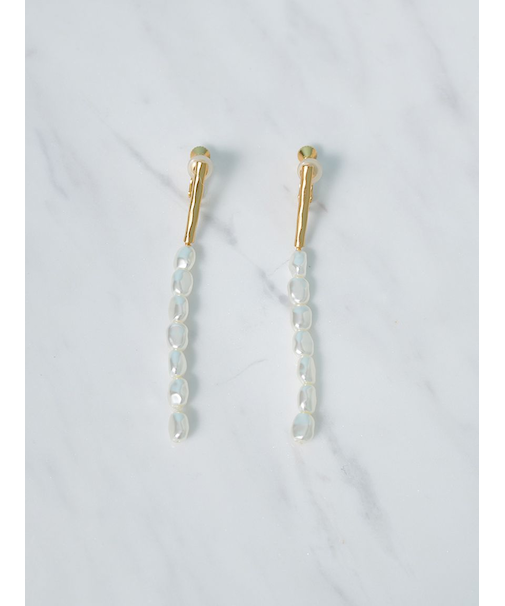 メタルボールチャームイヤリング