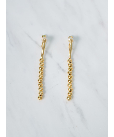 メタルボールチャームイヤリング