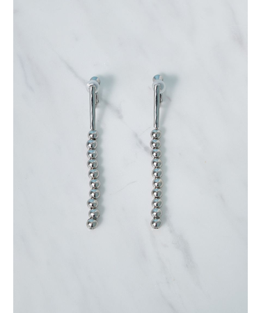 メタルボールチャームイヤリング