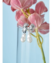 メタルモチーフパールイヤリング