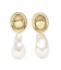 メタルモチーフパールイヤリング