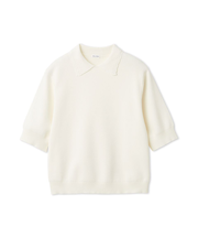 スカラップレース衿ニットプルオーバー