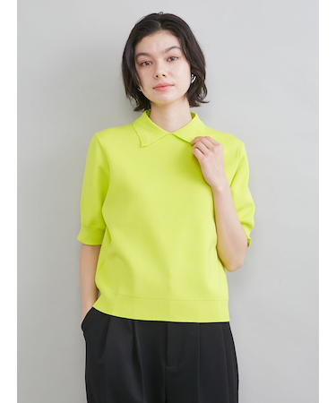 スカラップレース衿ニットプルオーバー