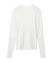 ハイネックハイゲージシアーリブニット