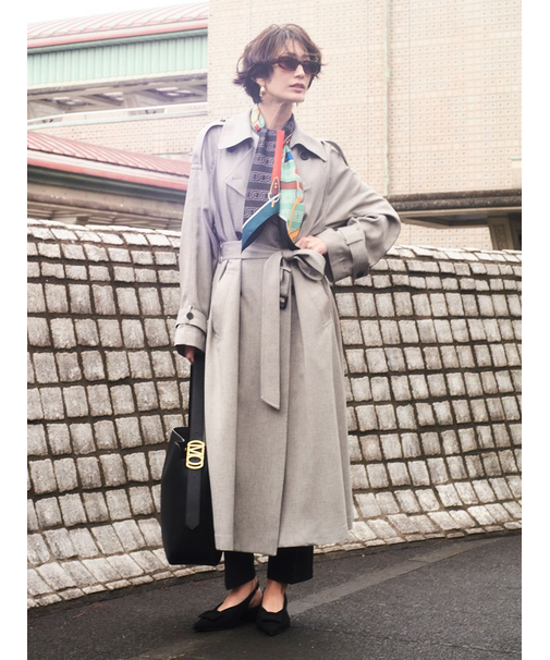 撥水オーバーサイズトレンチコート
