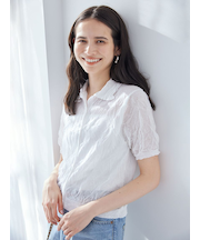 ワッシャーハーフスリーブポロニット