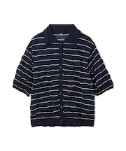 ワッシャーハーフスリーブポロニット