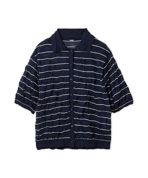 ワッシャーハーフスリーブポロニット