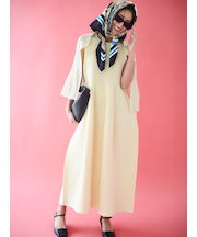 アンサンブルノースリホールガーメントワンピース