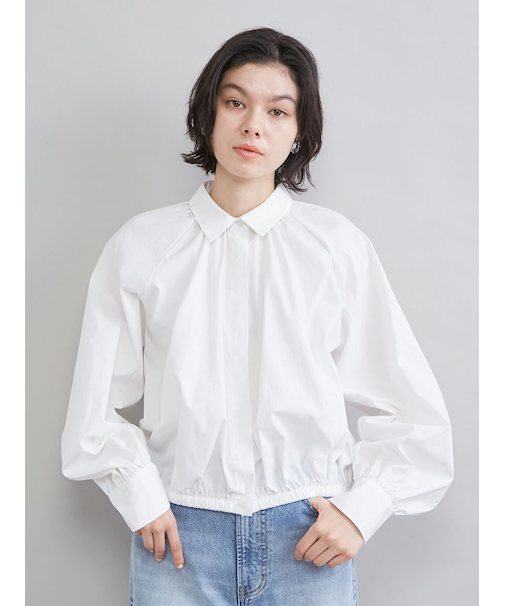 クロップドギャザーバルーンシャツ