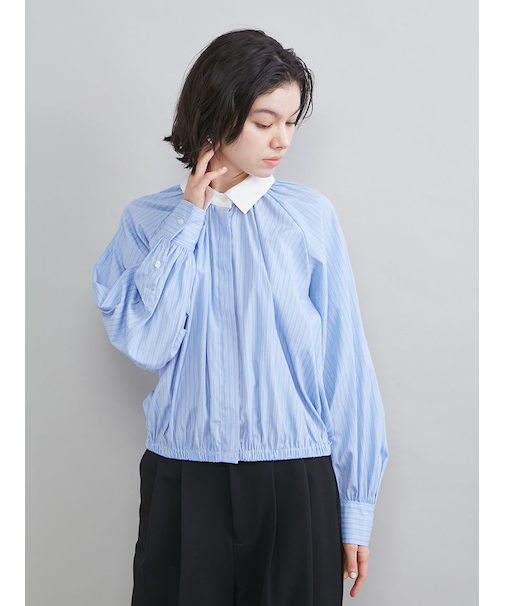クロップドギャザーバルーンシャツ