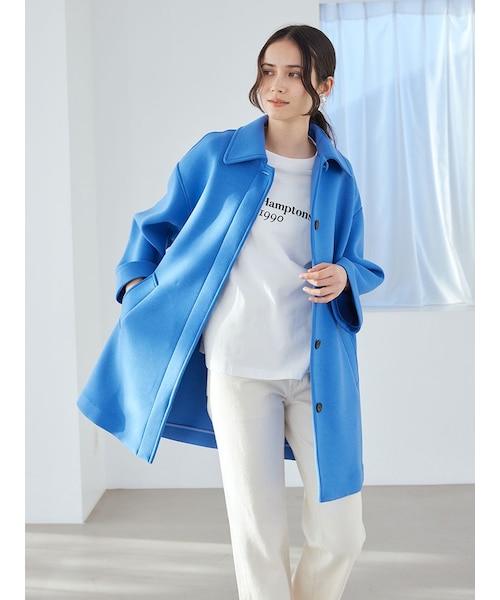 perichan0129　ライトブルー24 ステンカラーAラインポンチコート｜ミラオーウェンの通販｜&mall