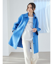 ステンカラーＡラインポンチコート