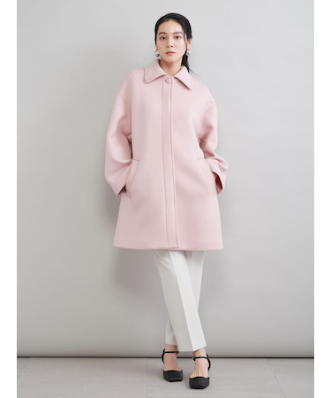 ステンカラーＡラインポンチコート