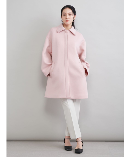 ステンカラーＡラインポンチコート